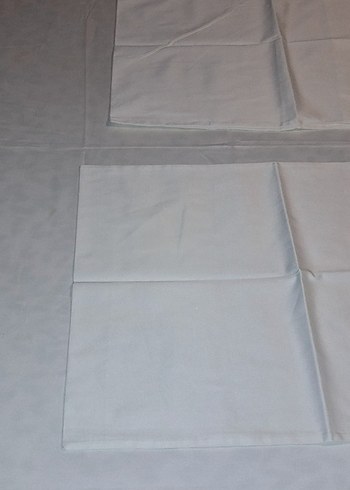 İşlemeli Parlak Beyaz pamuk saten carsaf yastik - Görsel 5