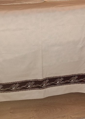 İşlemeli Parlak Beyaz pamuk saten carsaf yastik - Görsel 4