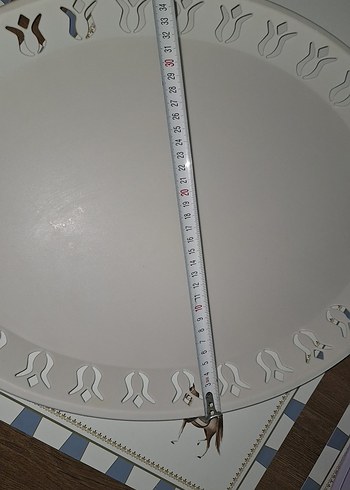 Beyaz büyuk boy Oval Tepsi - Görsel 3