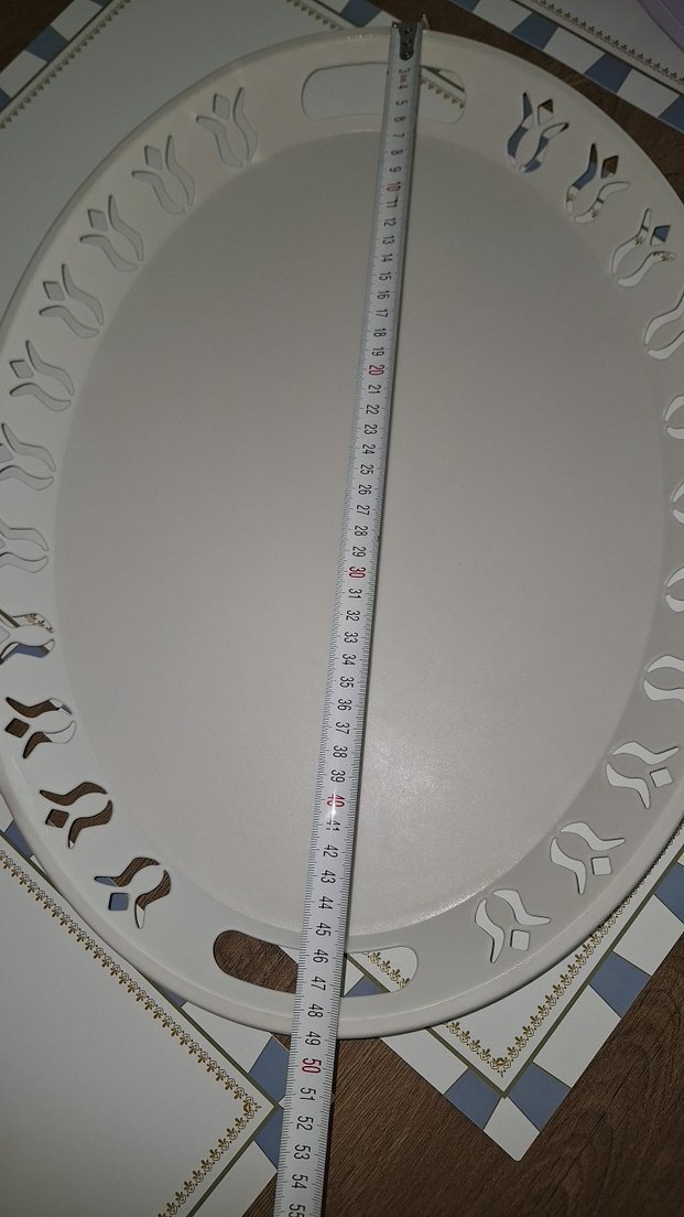 Beyaz büyuk boy Oval Tepsi - Görsel 2