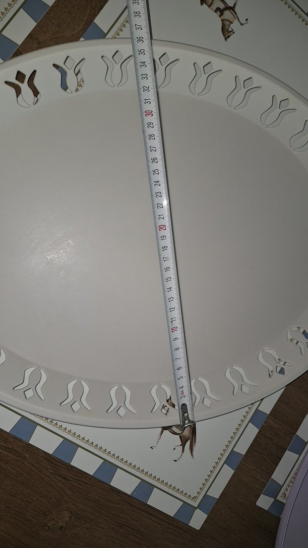 Beyaz büyuk boy Oval Tepsi - Görsel 3