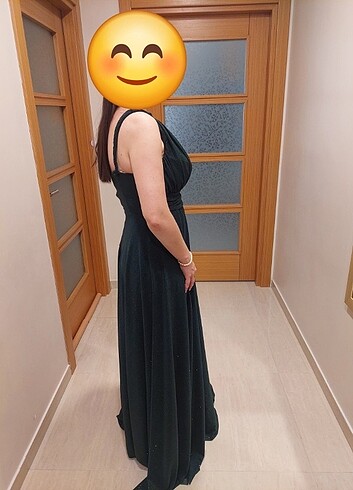 m Beden yeşil Renk Abiye Elbise Zümrüt Yeşili M Beden