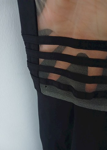 Uzun Siyah Kadın Abiye Elbise - Görsel 2