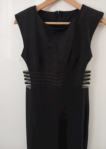 Uzun Siyah Kadın Abiye Elbise - Görsel 3