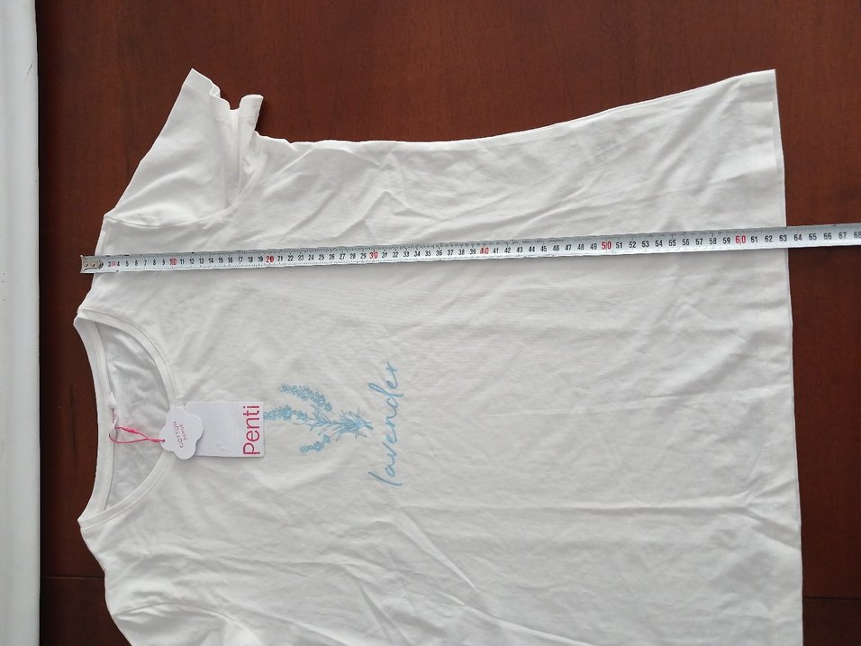 Beyaz Kadın Kısa Kollu Baskılı Tişört - Görsel 4