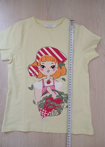 Sarı Kız Çocuk Kısa Kollu  Takım - Görsel 3