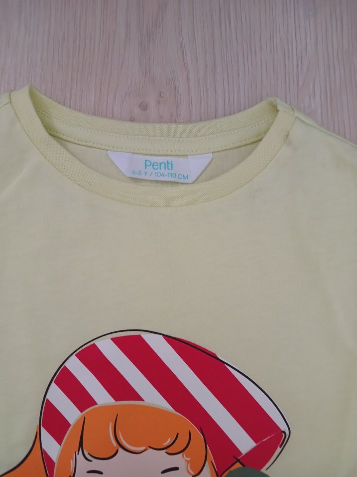 Sarı Kız Çocuk Kısa Kollu  Takım - Görsel 2