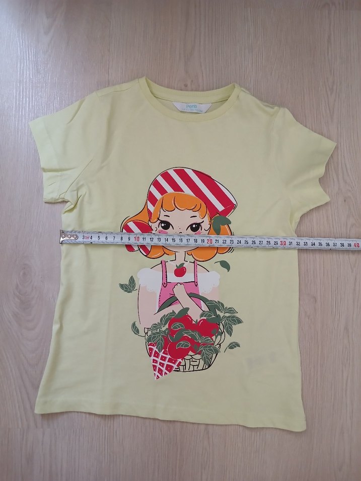 Sarı Kız Çocuk Kısa Kollu  Takım - Görsel 4