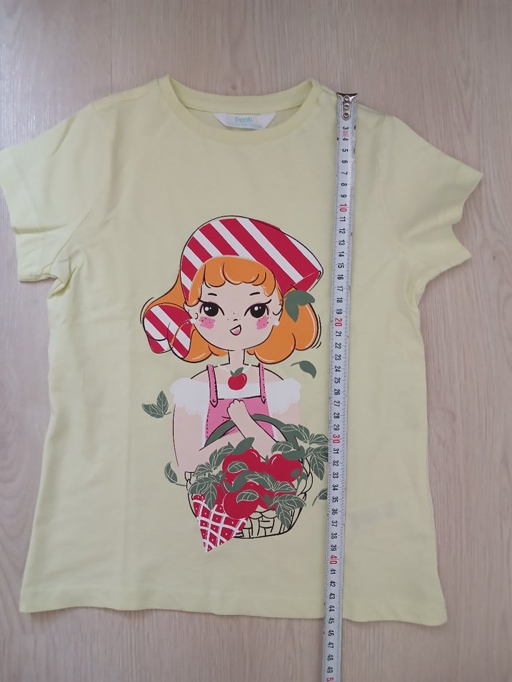 Sarı Kız Çocuk Kısa Kollu  Takım - Görsel 3