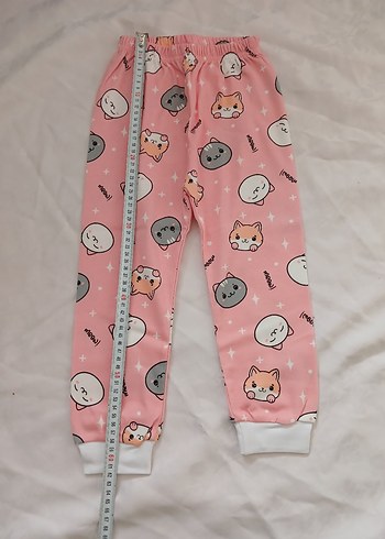 Kız Çocuk Pembe Desenli Pijama Takımı - Görsel 7
