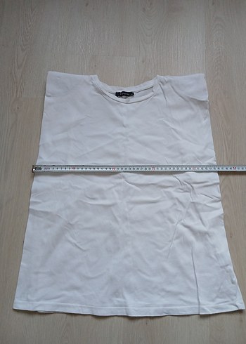 Kadin Beyaz Vatkali  Tişört - Görsel 4