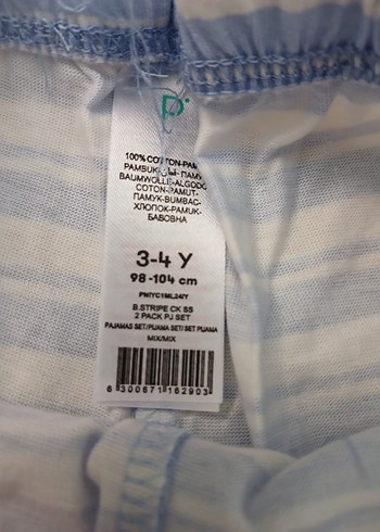 Mavi Çizgili Erkek Çocuk Pijama Takımı - Görsel 7