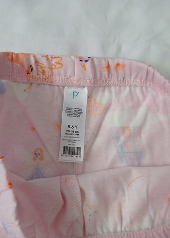 Kız Çocuk Pembe Pamuklu Kısa Kollu Pijama Takımı - Görsel 7