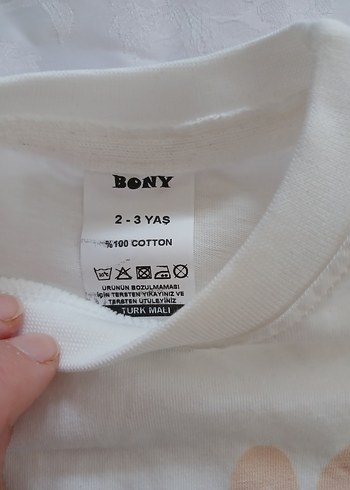 Kız Çocuk Beyaz Baskılı Kısa Kollu Tişört - Görsel 2