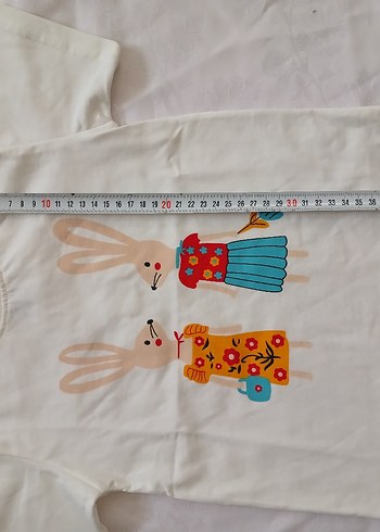 Kız Çocuk Beyaz Baskılı Kısa Kollu Tişört - Görsel 4