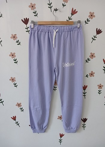 Kız Çocuk Beyaz Unicorn Baskılı Takım - Görsel 3