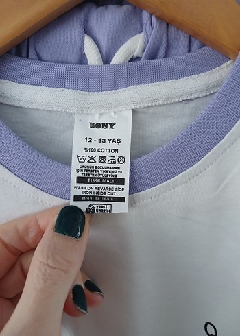 Kız Çocuk Beyaz Unicorn Baskılı Takım - Görsel 2