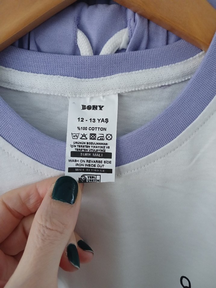 Kız Çocuk Beyaz Unicorn Baskılı Takım - Görsel 2