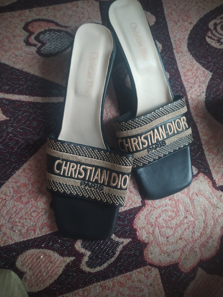 Bej Yılan Desenli Kadın Stiletto - Görsel 2