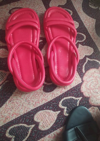 Kız Çocuk Çok Renkli Sıcak Terlik Velcro - Görsel 2