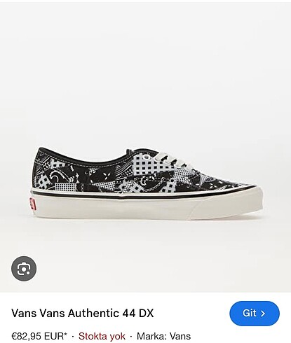 Vans authentic 44dx ayakkabı