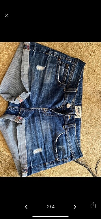 36 Beden lacivert Renk Bershka kot şort