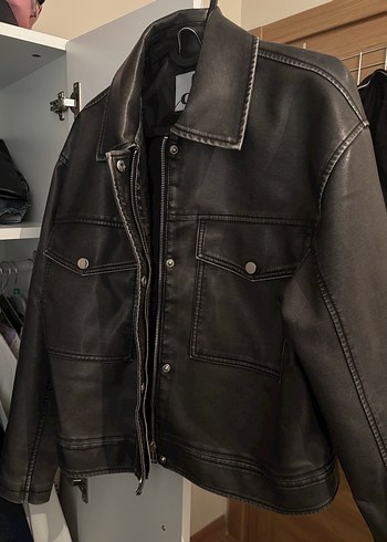 Suni Deri Biker Ceket