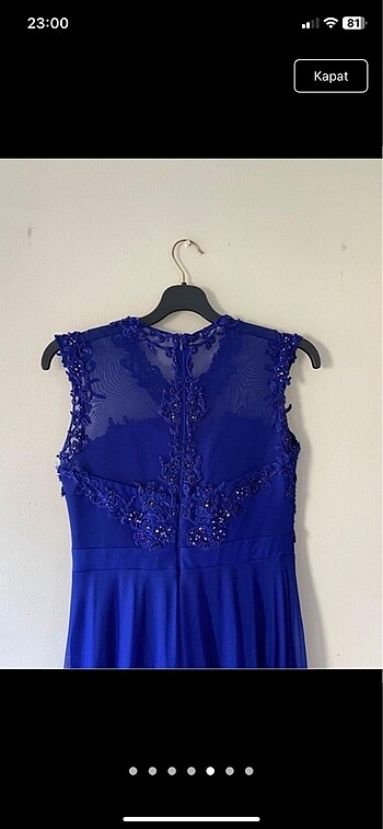 Mavi abiye elbise - Görsel 7