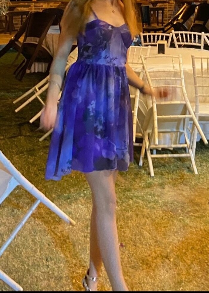 Mor abiye elbise - Görsel 2