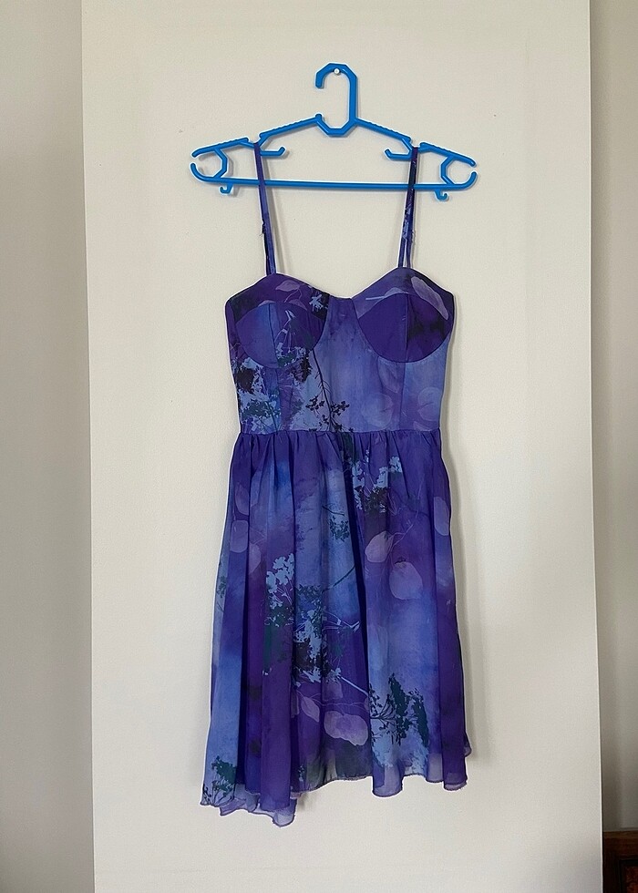 Mor abiye elbise - Görsel 4