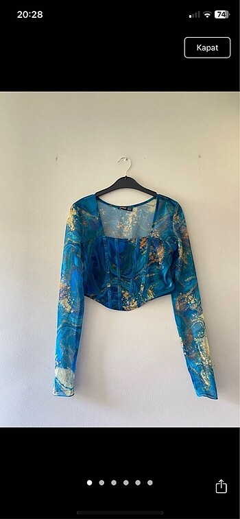 Ambar tül bluz - Görsel 4