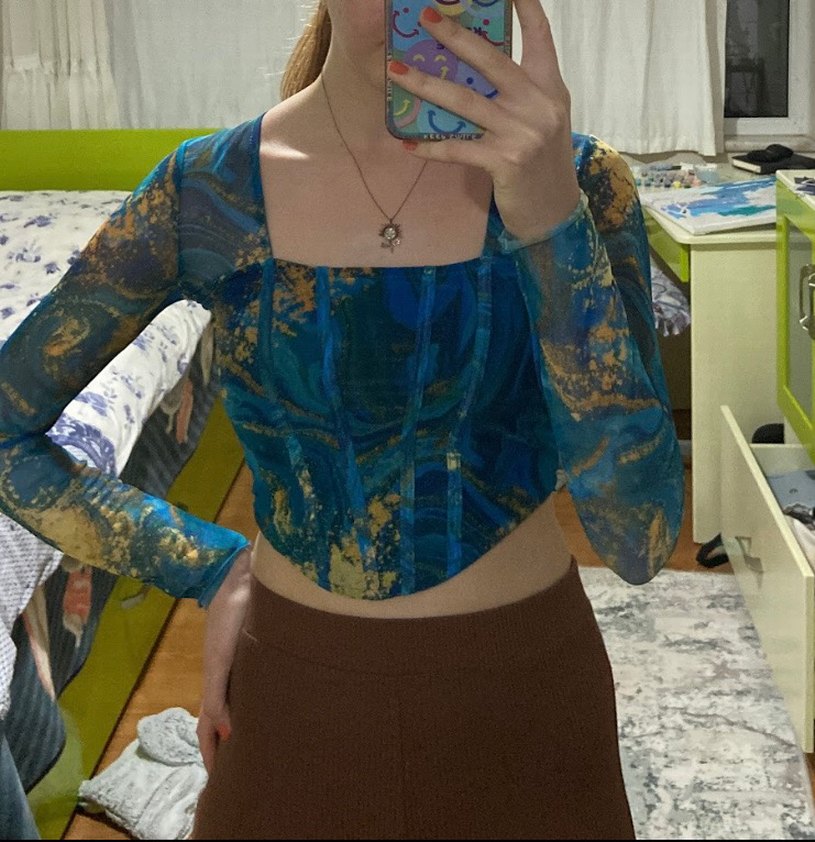 Ambar tül bluz - Görsel 2