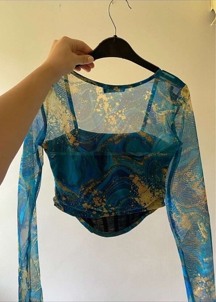 Ambar tül bluz - Görsel 3