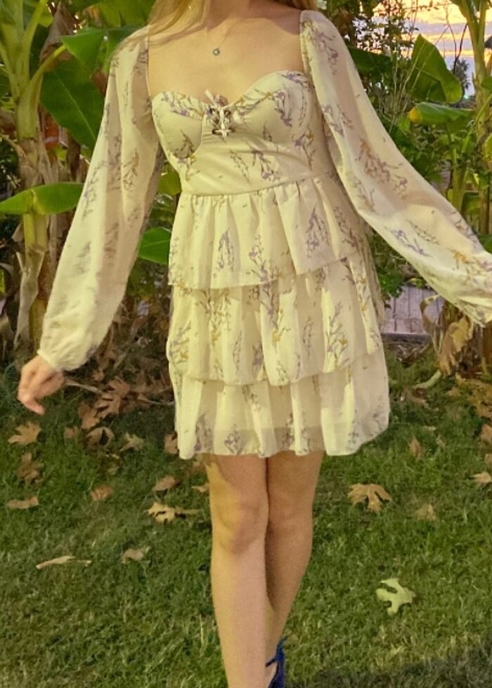 Sevenday beyaz şık elbise - Görsel 4