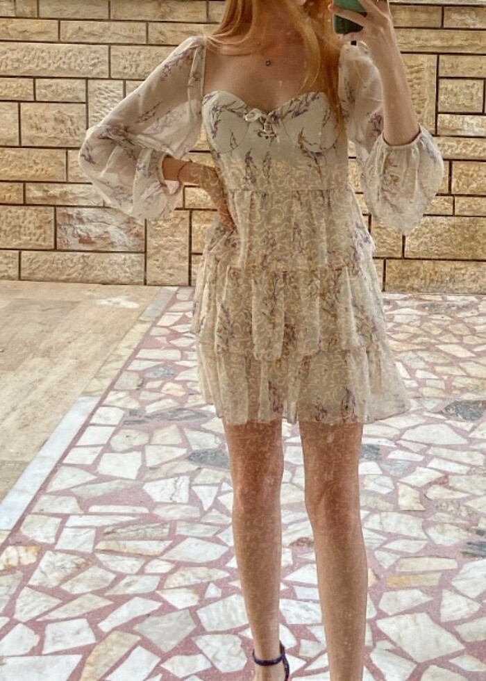 Sevenday beyaz şık elbise - Görsel 2