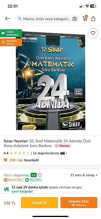 24 adımda 10. Sınıf kitap