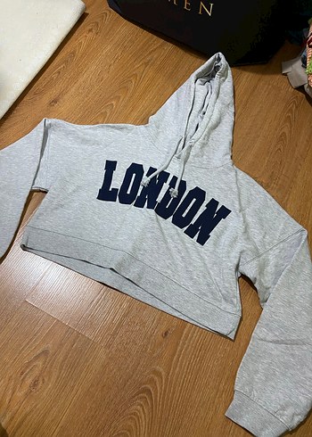 Gri Kadın Pamuklu Rahat Kesim Eşofman üstü - Görsel 2