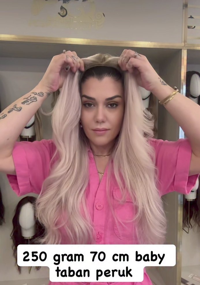 baby ipek taban peruk gerçek saç - Görsel 3