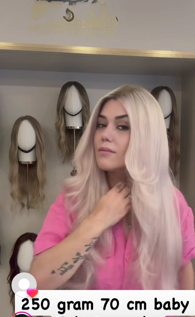 baby ipek taban peruk gerçek saç - Görsel 4