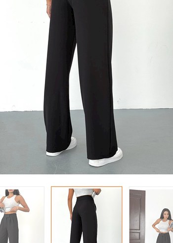 Trendyol & Milla Kadın Siyah Regular Fit Kumaş Pantolon