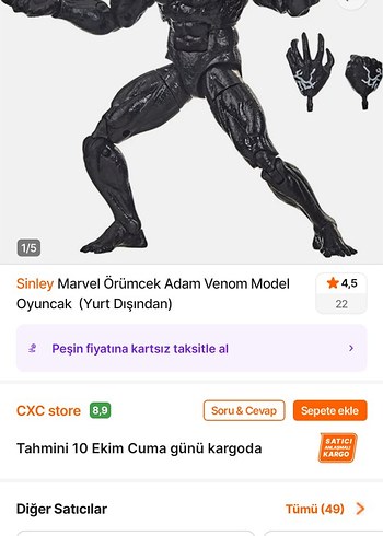  Beden Renk Venom Legends Serisi Aksiyon Figürü