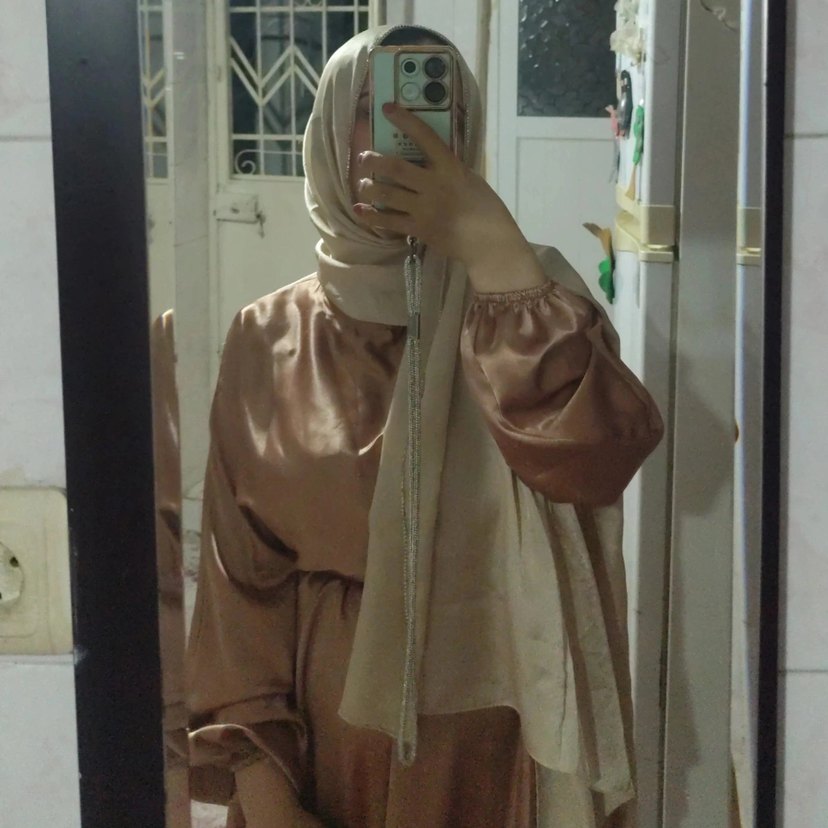 Bej Midi Kadın Salaş Elbise - Görsel 2