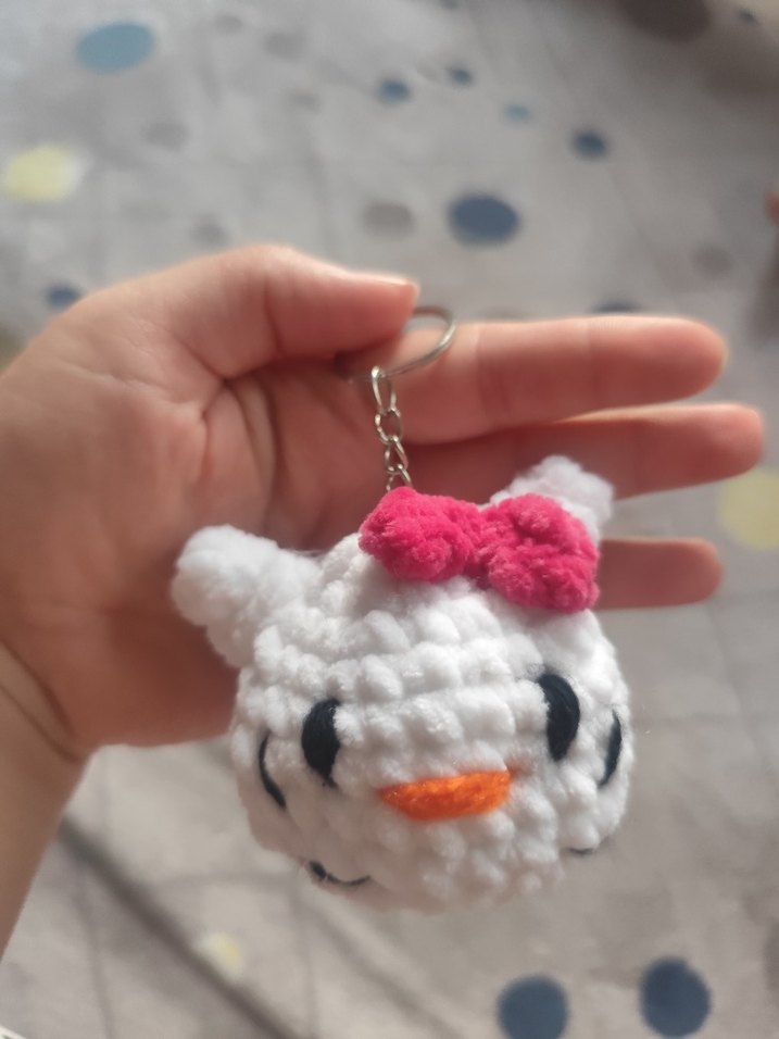 Renkli Örgü Kadın Anahtarlık - Görsel 3