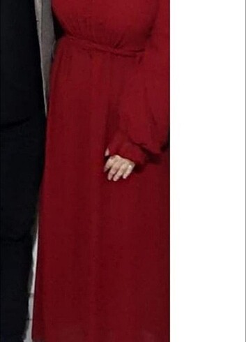 Diğer Bordo şifon elbise