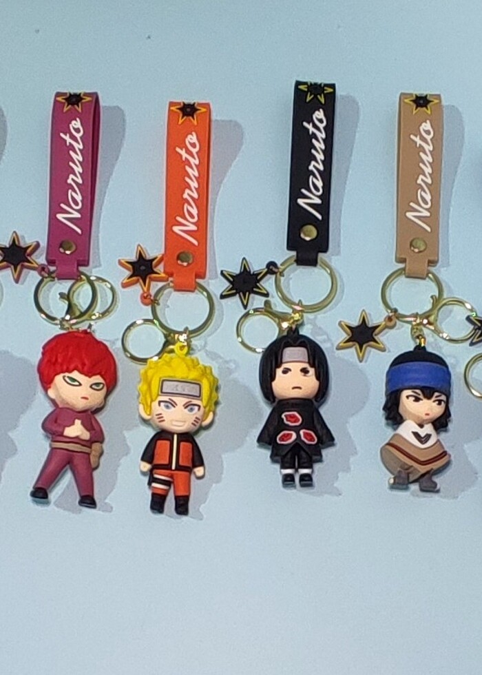 Anime karakterli 3D anahtarlık, çanta aksesuarları  - Görsel 2