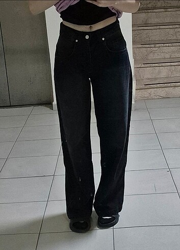 GRJ Woman baggy orta bel pantolon
