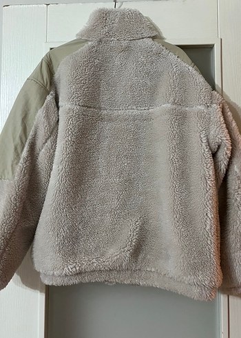 Bej Peluş Detaylı Kadın Ceket - Görsel 6
