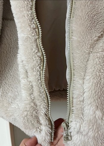 Bej Peluş Detaylı Kadın Ceket - Görsel 7