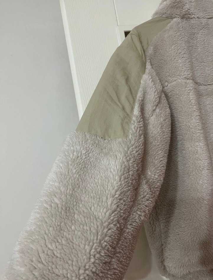 Bej Peluş Detaylı Kadın Ceket - Görsel 3