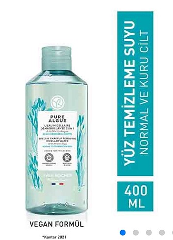 Yves Rocher 400 ml yüz temizleme suyu